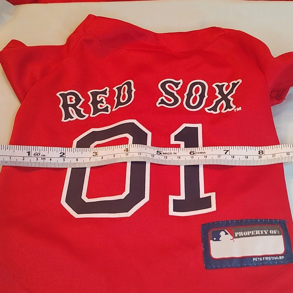 🐕MLB Official Pet Wear Boston Red Sox #01 Red Dog Shirt  small